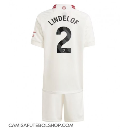 Camisa de time de futebol Manchester United Victor Lindelof #2 Replicas 3º Equipamento Infantil 2023-24 Manga Curta (+ Calças curtas)
